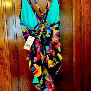 Brand new La Blanca floral swimsuit, size 14.